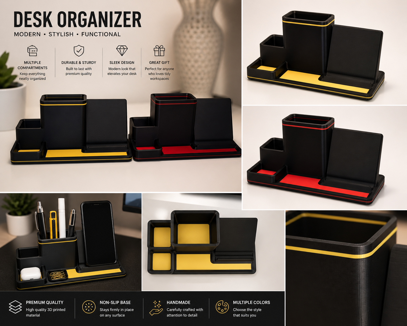 3D Printed Desk Organiser