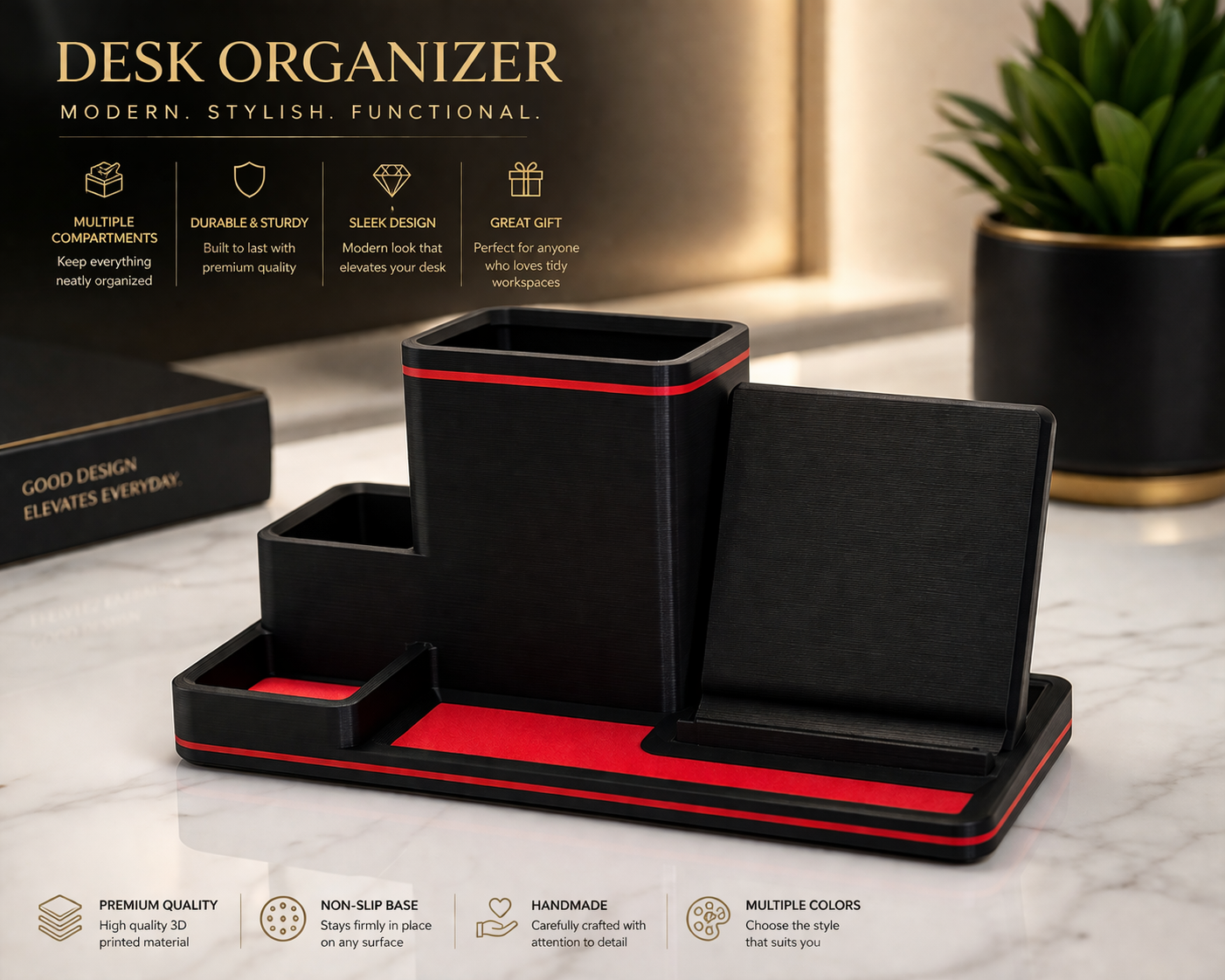 3D Printed Desk Organiser